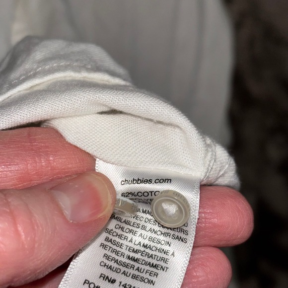 Chubbies Friday‎ Mens Small White Long Sleeve Button Down Casual Shirt - Picture 5 of 9